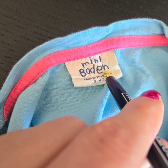 Mini Boden Cockatiel Applique Short Sleeve T-Shirt Blue Pink Girls 3-4Y - Picture 8 of 10